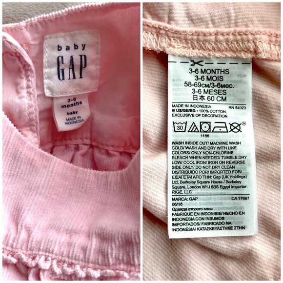 Baby Gap corduroy dress with bloomers, 3-6 months - Picture 3 of 4